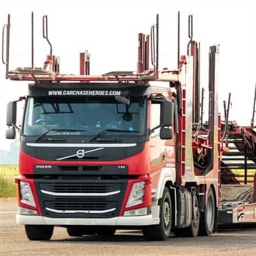 Red HGV Car Transporter Red HGV Car Transporter